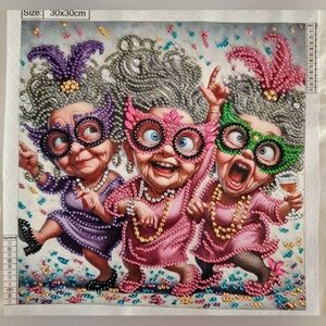 Parting / Mardi Gras Grandma's Completed Diamond Art